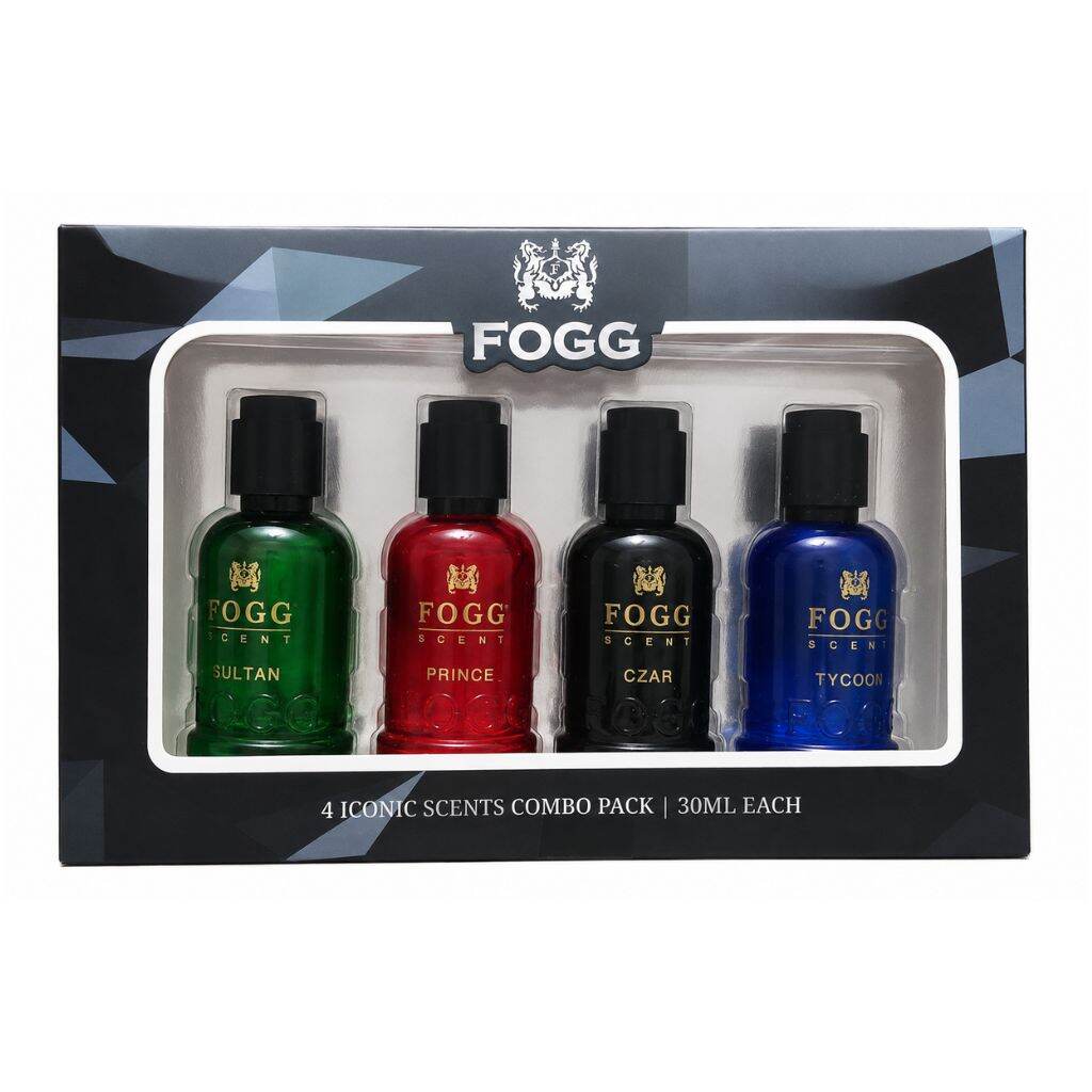 Fogg Perfume Combo Pack with four 30ml bottles